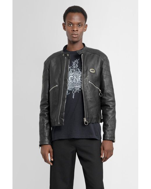 Acne Studios Leather Jackets in Grey for Men | Lyst UK