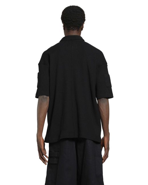 BRYAN JIMENE`Z Black Thermal Polo for men