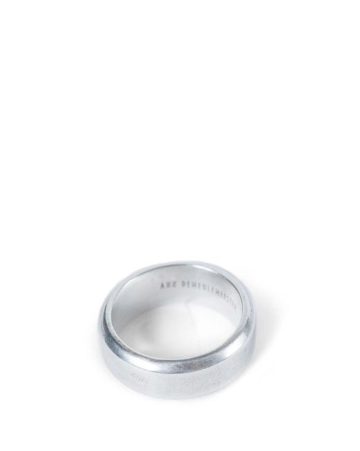 Ann Demeulemeester White Vasti Minimalistic Ring for men