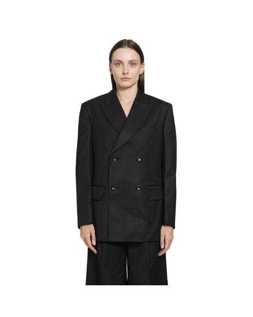 Junya Watanabe Black Double Breasted Blazer