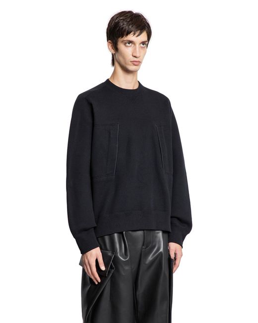 Sacai Black Sponge Sweater for men