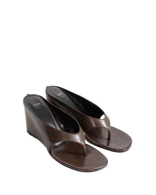 Jude Gray Yaga Wedge Sandals