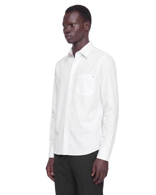 Valentino White V Pocket Shirt for men