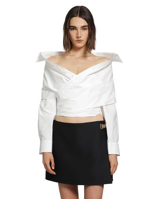 Balenciaga White Wrap Shirt