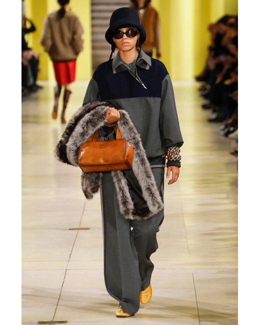 Miu Miu Gray Zipper Sweatshirt