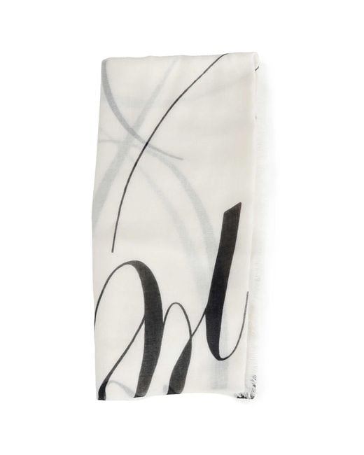 Ann Demeulemeester White Vesta Squared Scarf for men