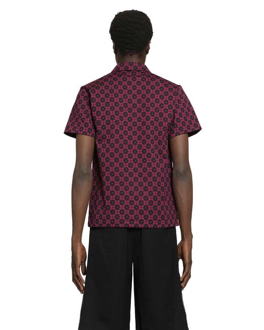 Comme des Garçons Purple Floral Graphic Print Polo Shirt for men