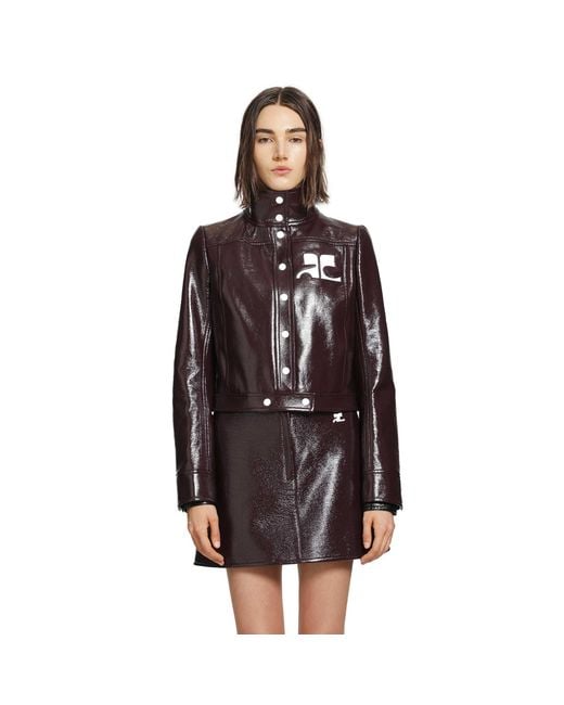 Courreges Brown Vinyle Reedition Jacket
