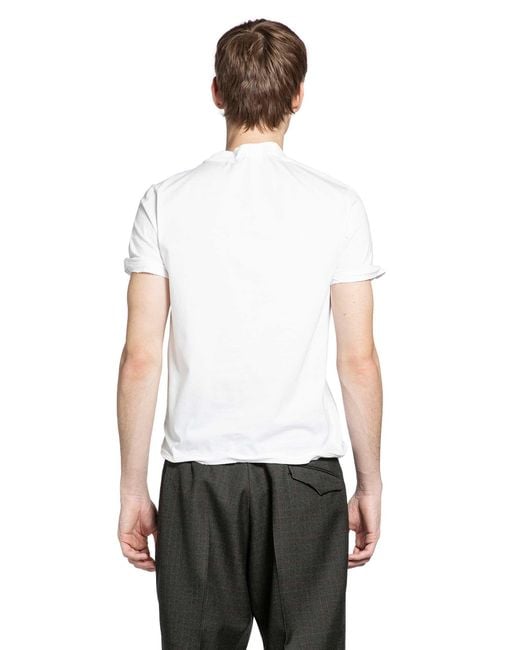 Prada White Shapeable Cotton T-Shirt for men