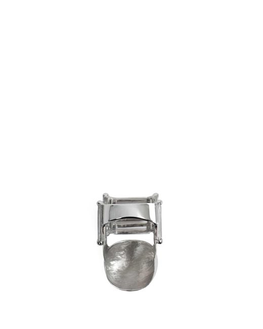 ALAN CROCETTI White Armadillo Ring for men