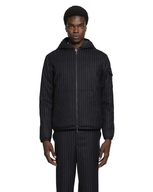 Moncler Black Ceze Reversible Hooded Short Jacket for men