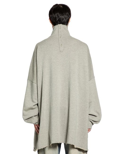 Rick Owens Gray Jumbo Tabard Sweatshirt for men