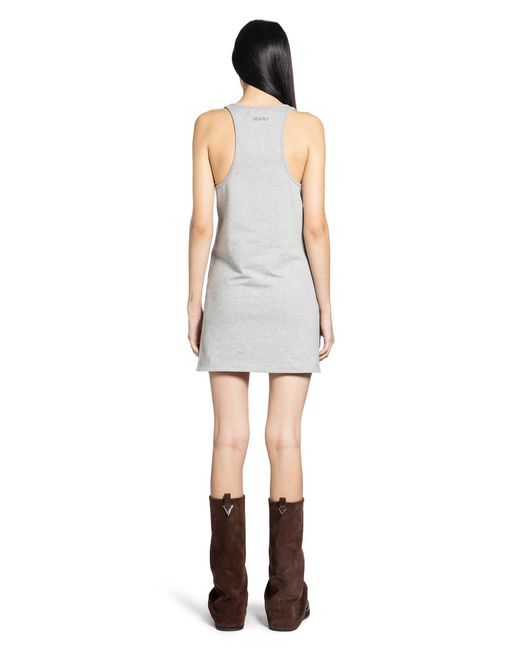 The Attico White Light American Fleece Mini Dress