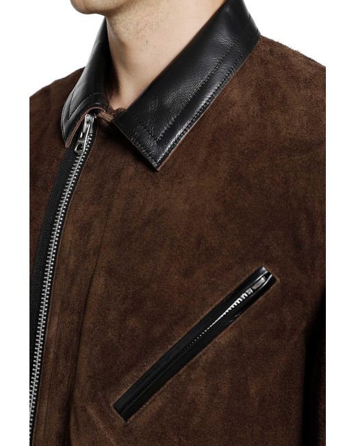 Sacai Brown Suede Blouson for men
