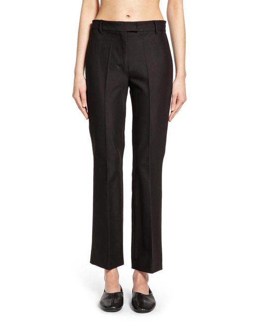 Max Mara Black Stretch Cotton And Viscose Trousers