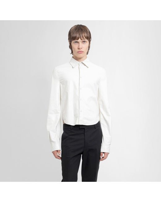 Ann Demeulemeester White Leather Jackets for men