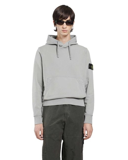 Stone Island Gray 6100062 Hoodie for men