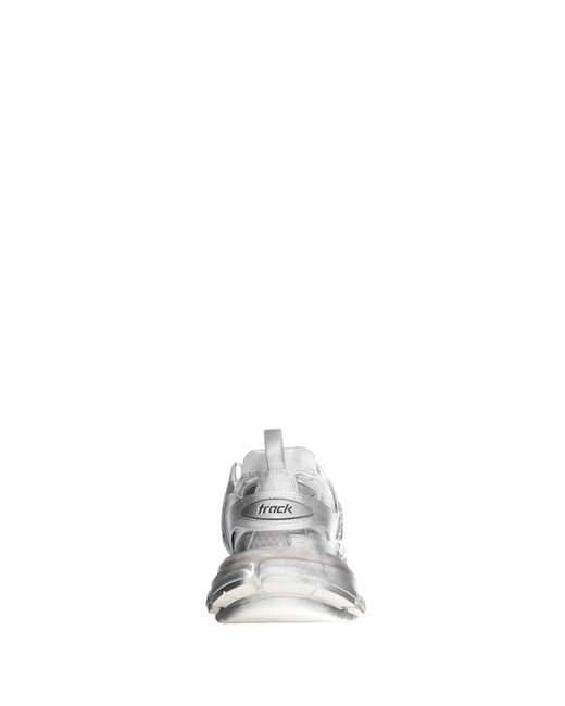 Balenciaga White Track Stencil Logo Sneakers