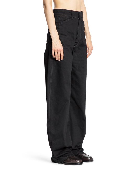 Lemaire Black High-Waisted Curved Pants
