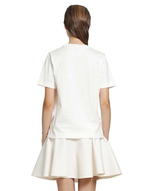 Burberry White Knight Check Cotton T-Shirt