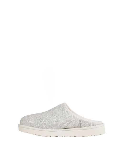 Ugg White Classic Slip-On Crackle Slippers for men