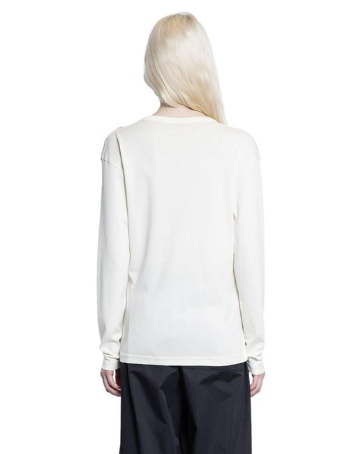 Lemaire White Rib Long Sleeve Top