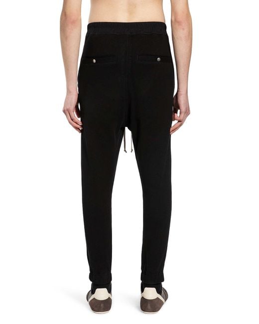 Rick Owens Black Temple Tectual Track Pants for men