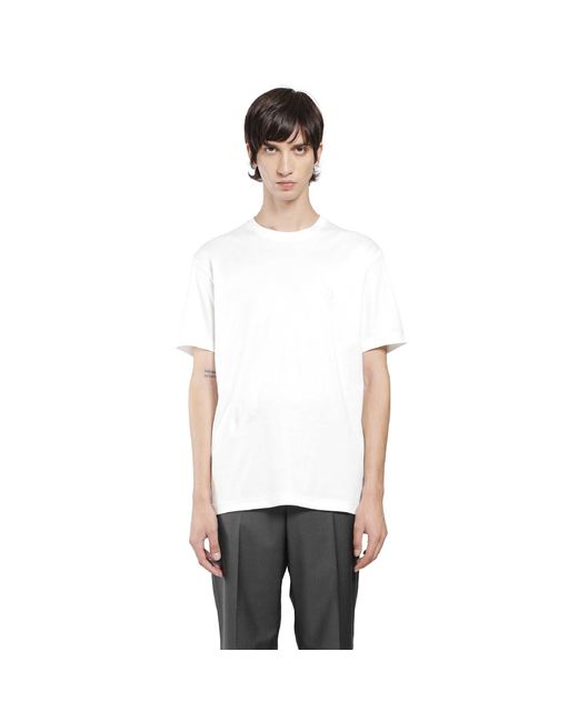 Giorgio Armani White Cotton Interlock Short Sleeve T-Shirt for men