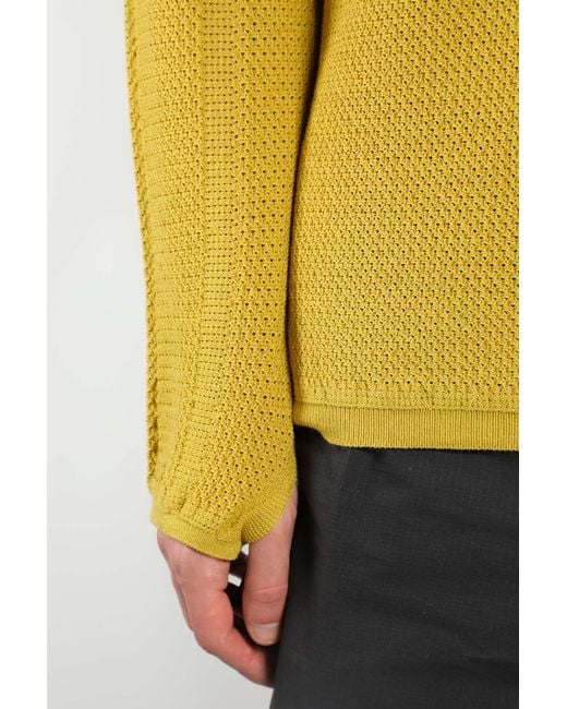 Goldwin 0 Perforated Wholegarment Knit Top in Yellow for Men | Lyst