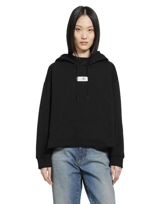 MM6 by Maison Margiela Black Signature Numeric Hoodie