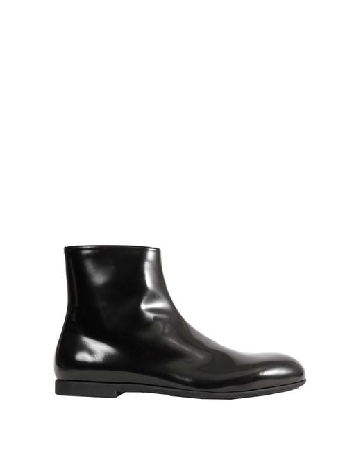 Jil Sander Black Ankle Boots for men
