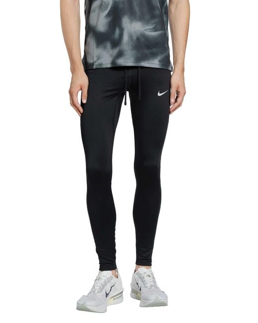 Nike Black Miler Dri-Fit Running Tights for men