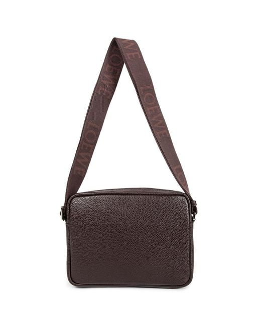 Loewe Brown Medium Pebble Messenger Bag for men