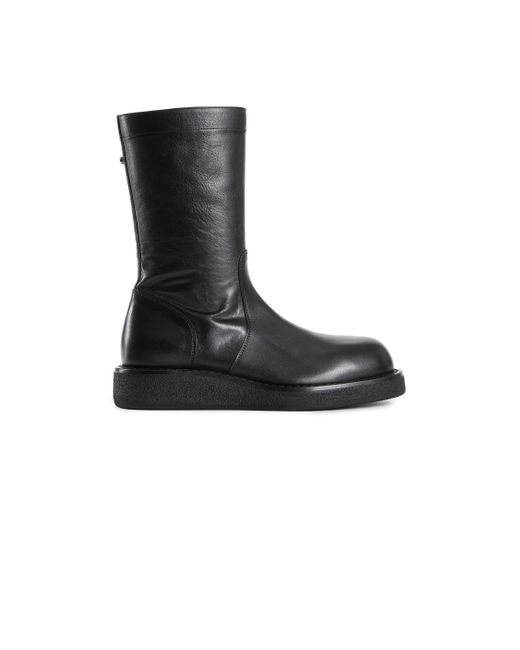 Ann Demeulemeester Black Kasi Leather Ankle Boots for men
