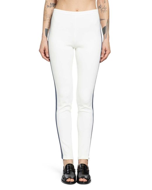 Prada White Fleece Leggings