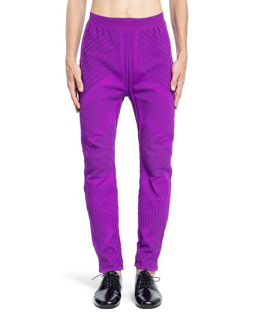 Prada Purple Re-Nylon Jacquard Leggings for men