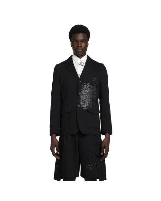 Comme des Garçons Black Cotton Jacket for men