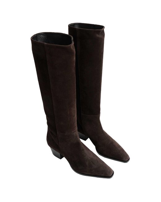 Aeyde Black Medea Suede Boots
