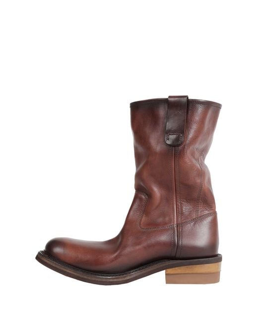 Miu Miu Brown Foule Leather Boots