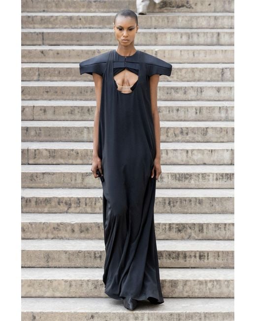 Rick Owens Black Temple Haltar Gown