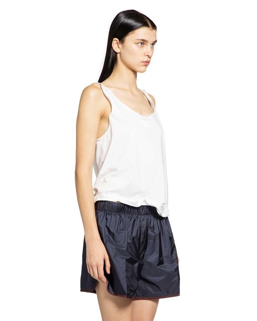 Prada White Cotton Jersey Tank Top
