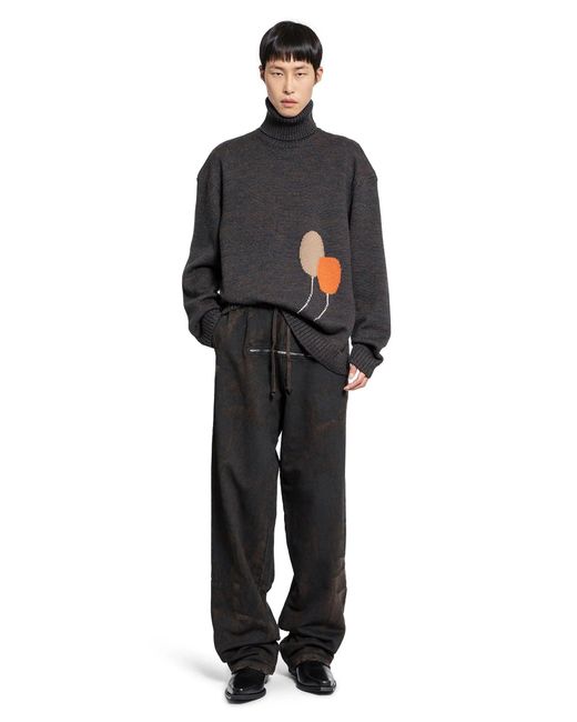 JORDANLUCA Black Ballon Jumper for men