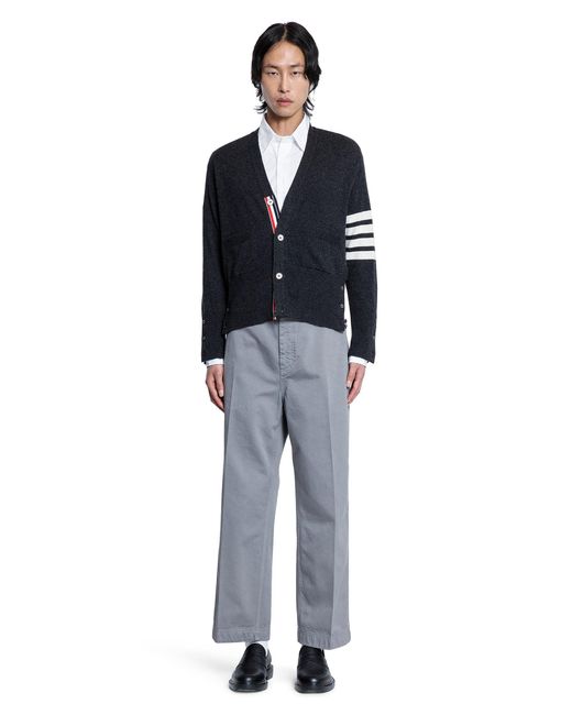 Thom Browne Black Classic Short-Bar Cardigan for men
