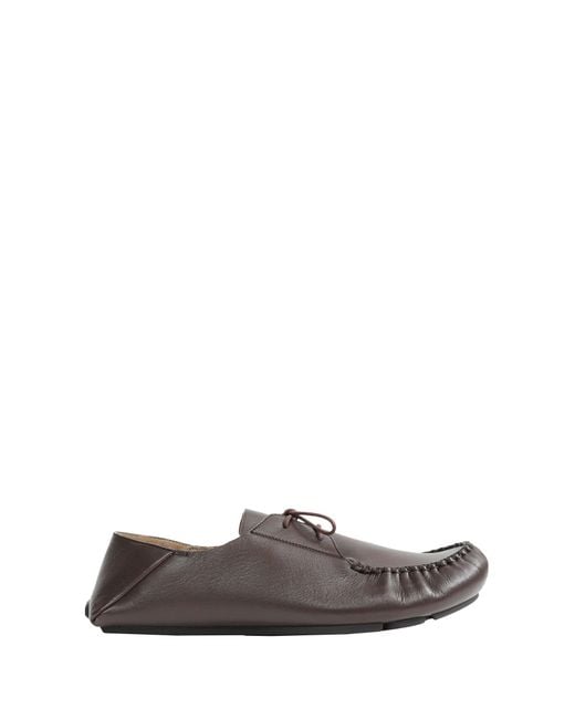 Loewe Gray Soft Calfskin Rambla Boat Shoes for men