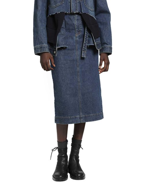 Sacai Blue Denim Skirt