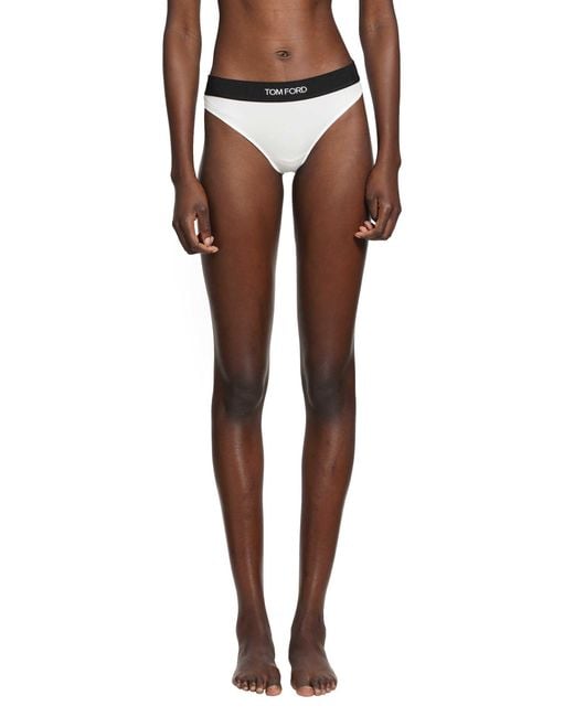 Tom Ford Brown Modal Signature Thong