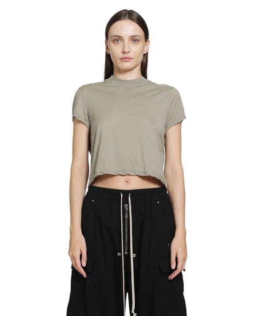 Rick Owens Gray Tower Cropped Small Level T-Shirt