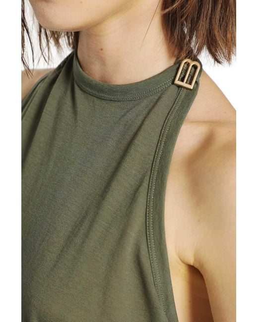 Balenciaga Green Draped Top
