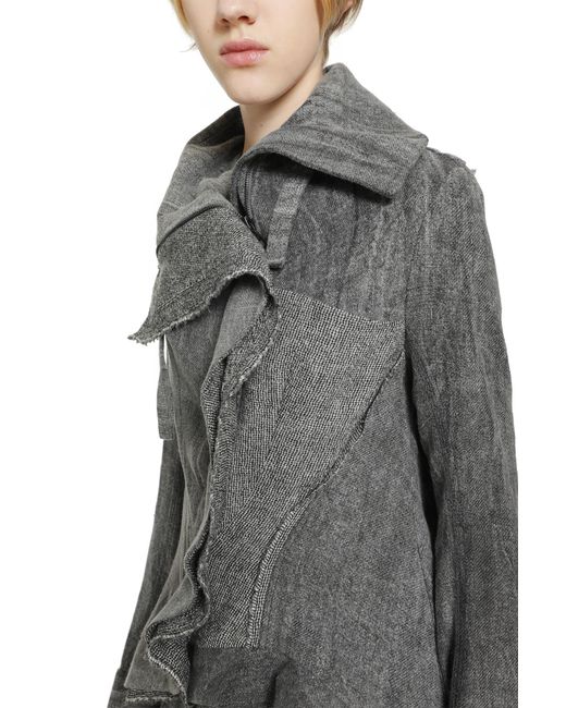 Yehuafan Gray Linen Jacket