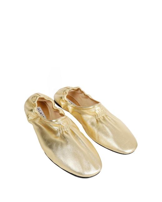 Alaïa White Supple Leather Slippers